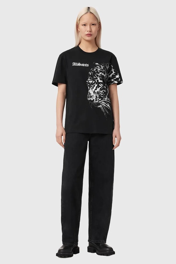 Одежда Хлопковая футболка AllSaints ZAYA W040JE чёрный