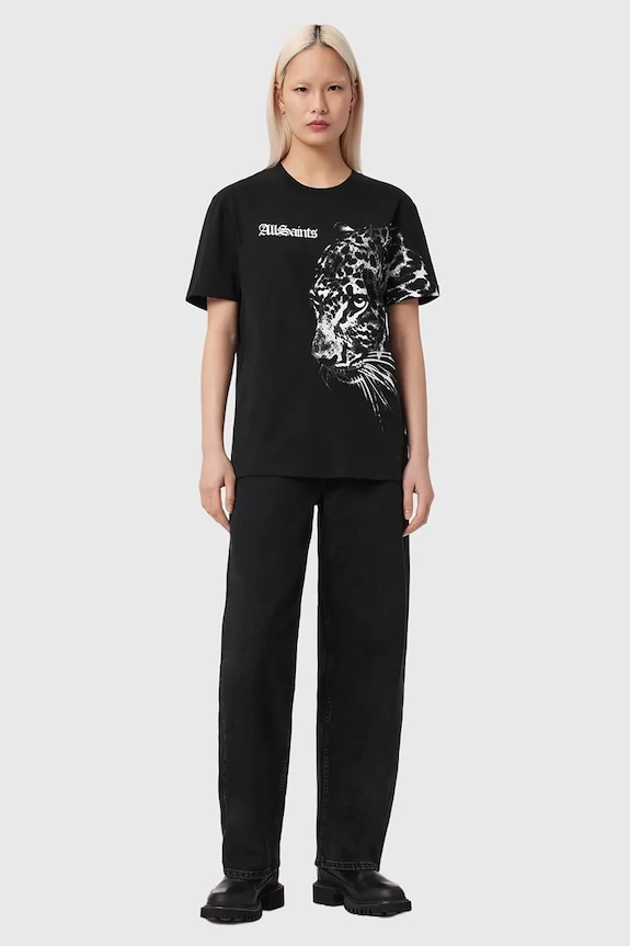 Одежда Хлопковая футболка AllSaints ZAYA W040JE чёрный