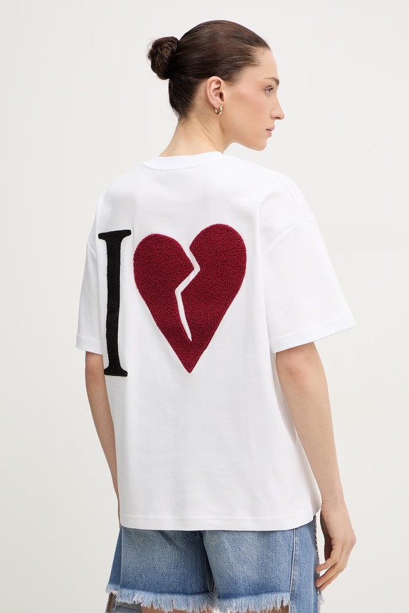 AllSaints tricou din bumbac LOVER print alb W082JE