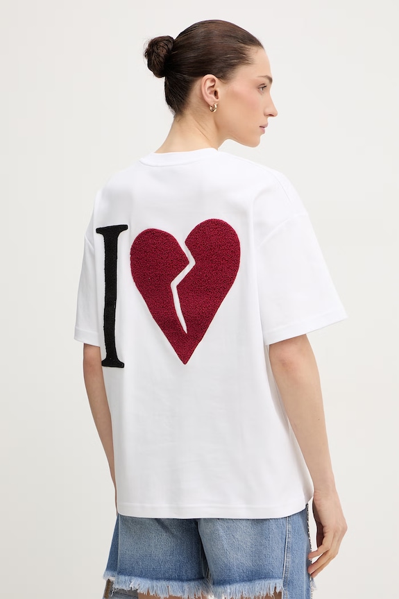 AllSaints tricou din bumbac LOVER print alb W082JE