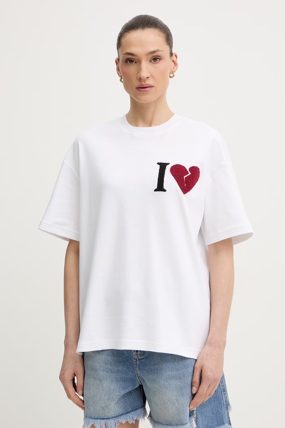 Îmbrăcăminte AllSaints tricou din bumbac LOVER W082JE alb