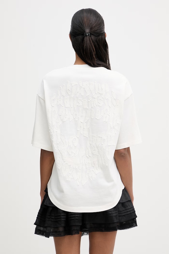 Îmbrăcăminte AllSaints tricou oversized de damă din bumbac PALOMA W087JE bej