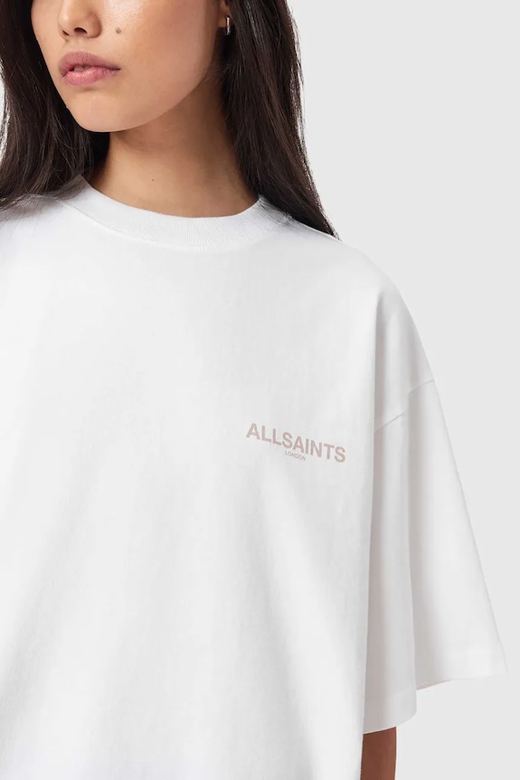 Бавовняна футболка AllSaints TEMPUS білий W139JE