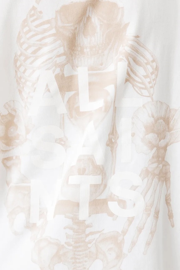 Бавовняна футболка AllSaints TEMPUS W139JE білий