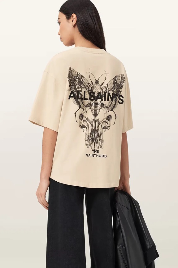 AllSaints tricou oversized de damă din bumbac HALIS W140JE