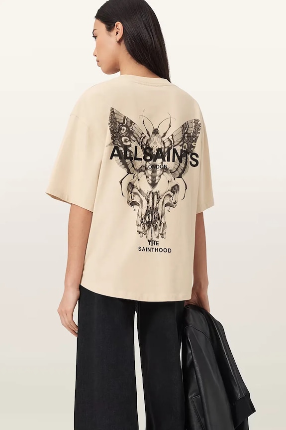 AllSaints tricou oversized de damă din bumbac HALIS W140JE