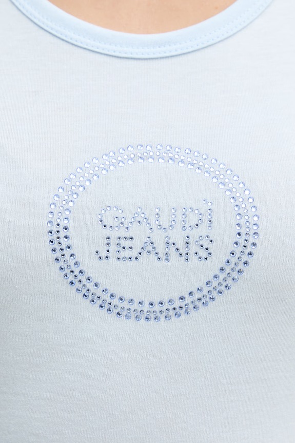 Gaudi top damski z bawełną 611BD64032 niebieski