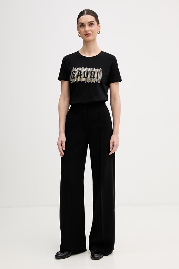 Gaudi t-shirt 611BD64043 czarny SS26