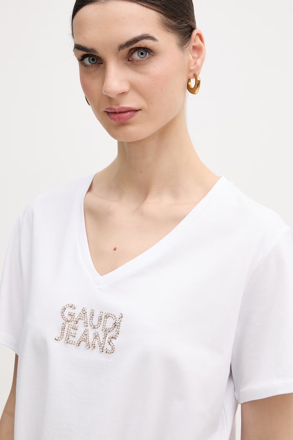 Gaudi t-shirt biały 611BD64053