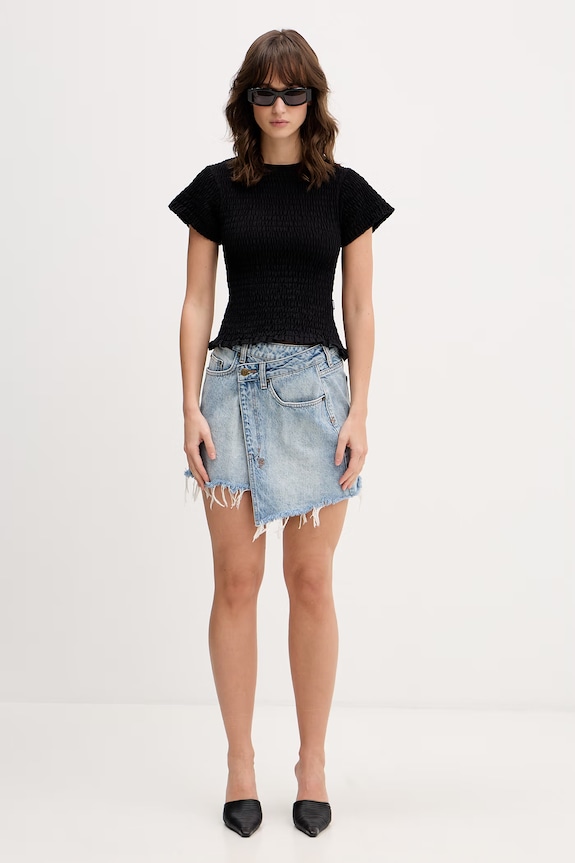 VETEMENTS bluzka Gathered Baby WE76TR422B czarny