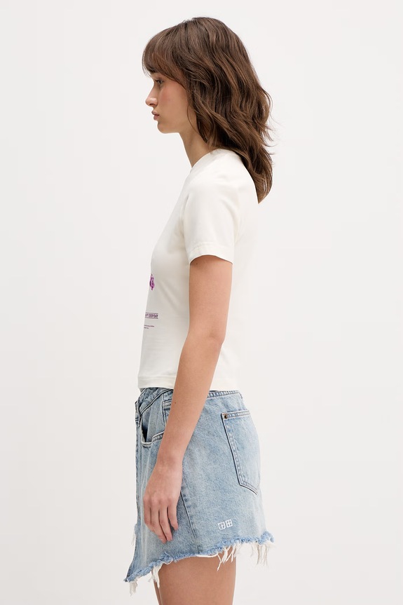 VETEMENTS t-shirt Fuck You Very Much WE76TR562V beżowy SS26