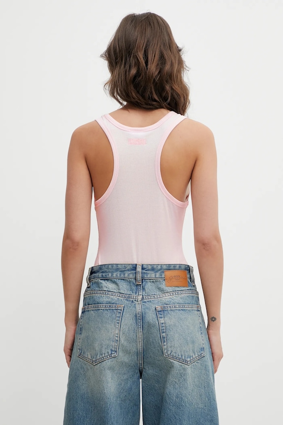 Odzież VETEMENTS body Crystal Biker Cross Logo WE76BD533P różowy
