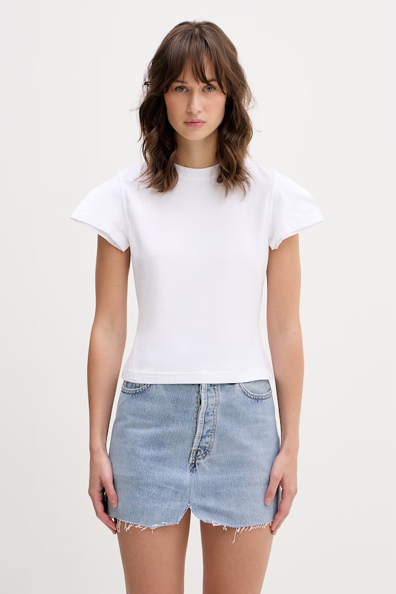VETEMENTS t-shirt Baby T-shirt okrągły biały WE76TR524W