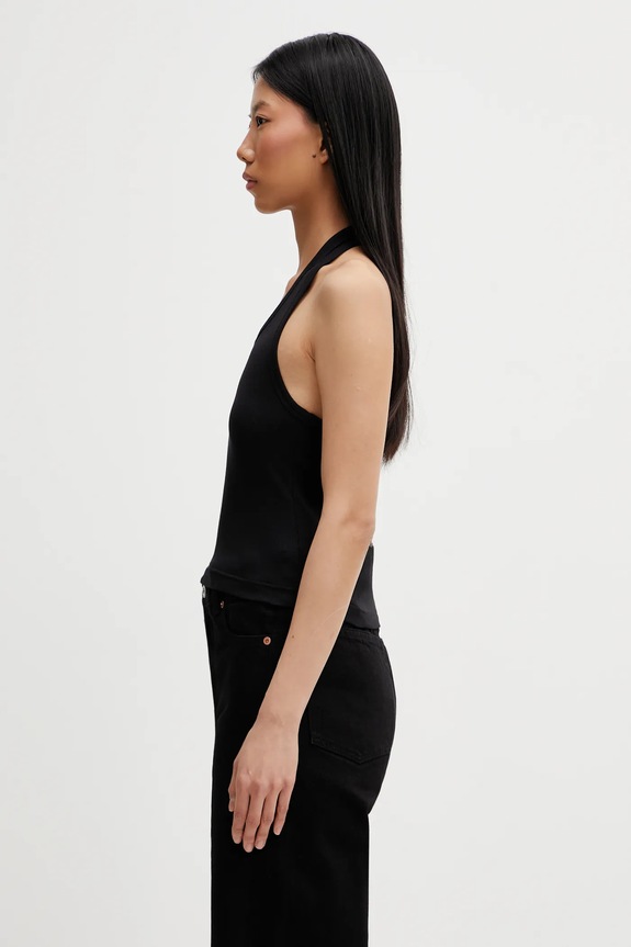 Top VETEMENTS Halter WE76TT566B černá SS26