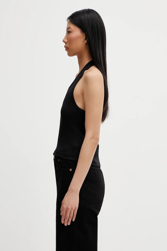 Top VETEMENTS Halter WE76TT566B černá SS26