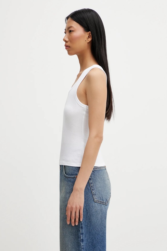 Top VETEMENTS Crystal Biker Cross WE76TT534W bílá SS26
