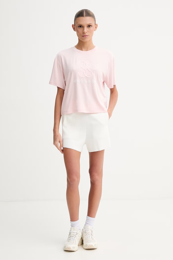 T-shirt damski z wiskozy GABI V6GI10.K2977 różowy SS26