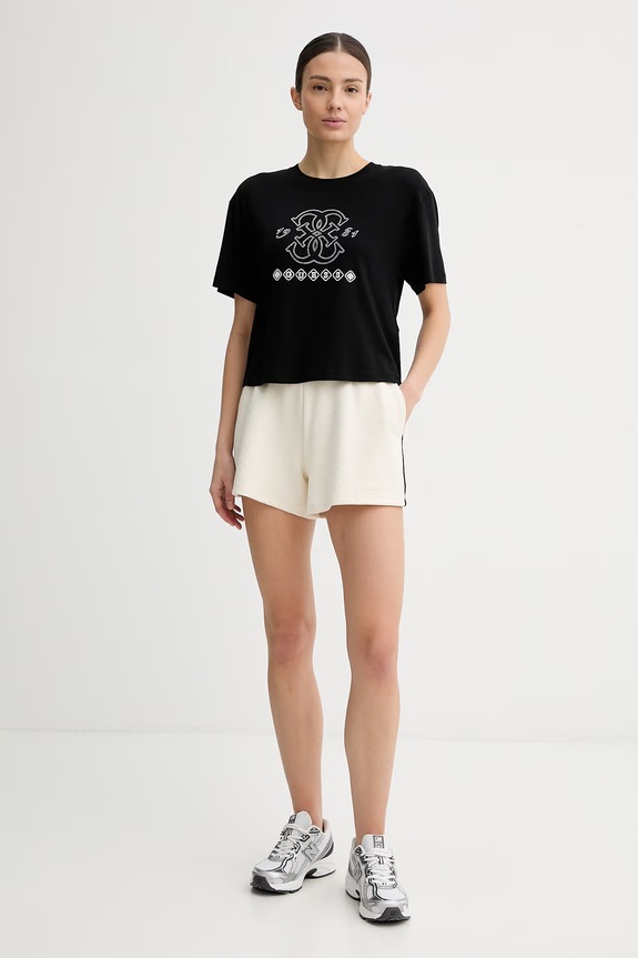Guess t-shirt damski z wiskozy GABI V6GI10.K2977 czarny SS26