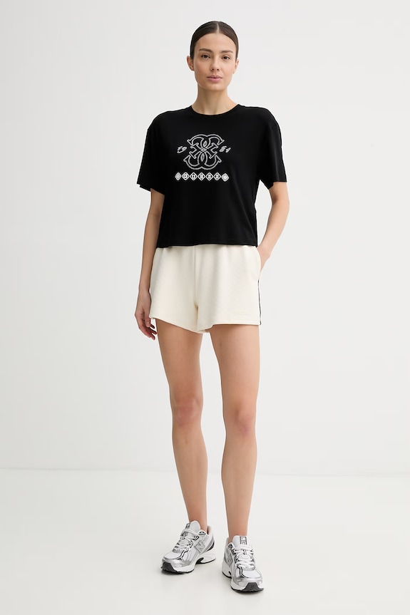 Guess t-shirt damski z wiskozy GABI V6GI10.K2977 czarny SS26