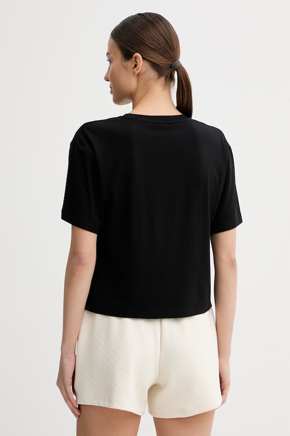 Odzież Guess t-shirt damski z wiskozy GABI V6GI10.K2977 czarny