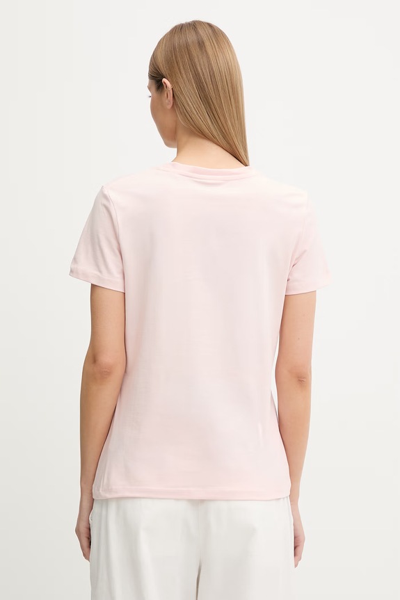 Odzież Guess T-shirt damski bawełniany z elastanem ROMY V6GI12.K3325 różowy