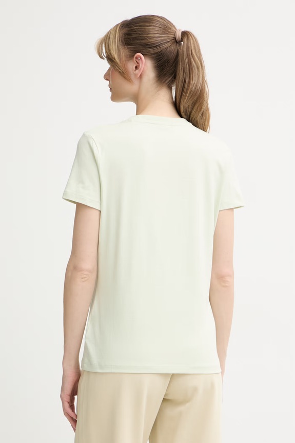 Odzież Guess T-shirt damski bawełniany z elastanem ROMY V6GI12.K3325 zielony