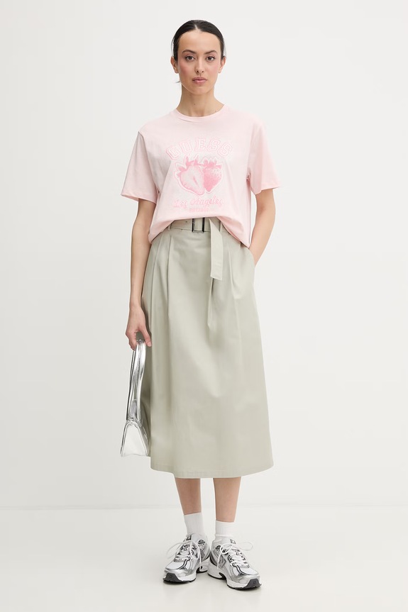 Guess póló női pamut RIN V6GI14.K2981 rózsaszín SS26