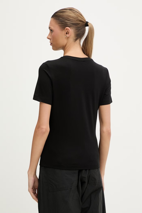 Odzież Guess t-shirt damski z wiskozy LEONA V6GI15.K2982 czarny