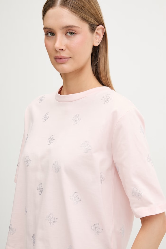 Guess t-shirt Γυναικείο βαμβακερό SILVY ροζ V6GI18.K2985
