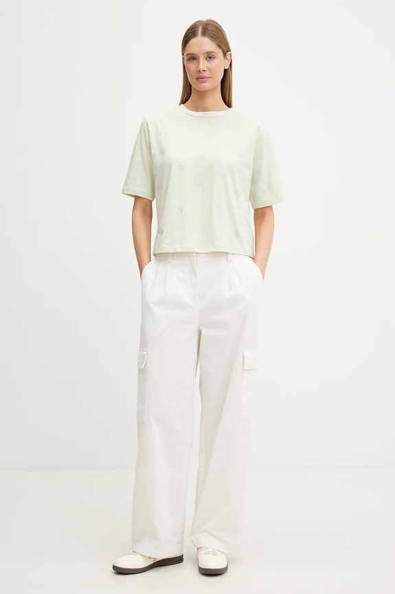 Guess t-shirt γυναικείο βαμβακερό SILVY V6GI18.K2985 πράσινο SS26