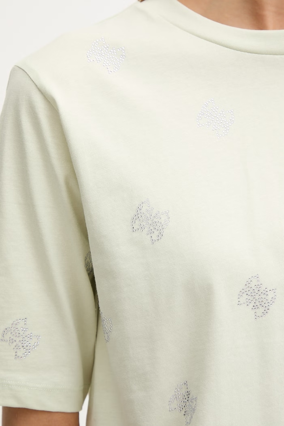 Guess t-shirt γυναικείο βαμβακερό SILVY V6GI18.K2985 πράσινο