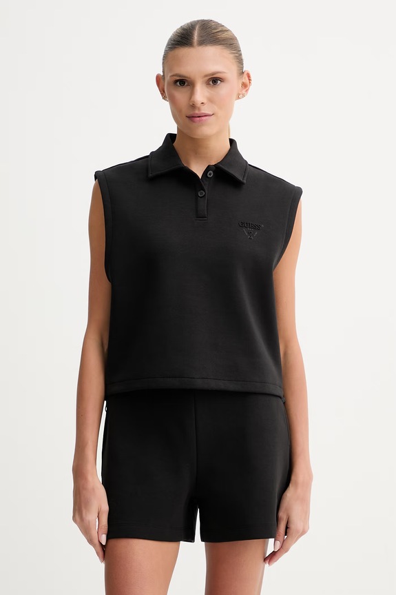 Guess polo pentru femei HABI negru V6GP02.K2956