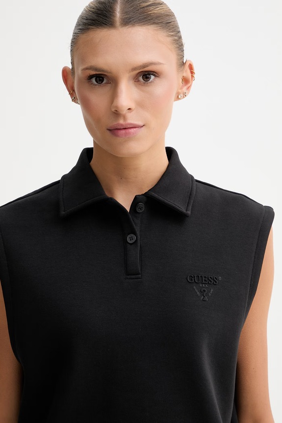 Guess polo pentru femei HABI negru V6GP02.K2956