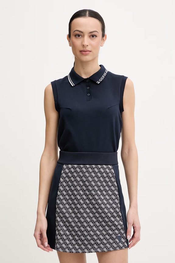 Top Guess SARAH bez uzorka mornarsko plava V6GP03.K2958