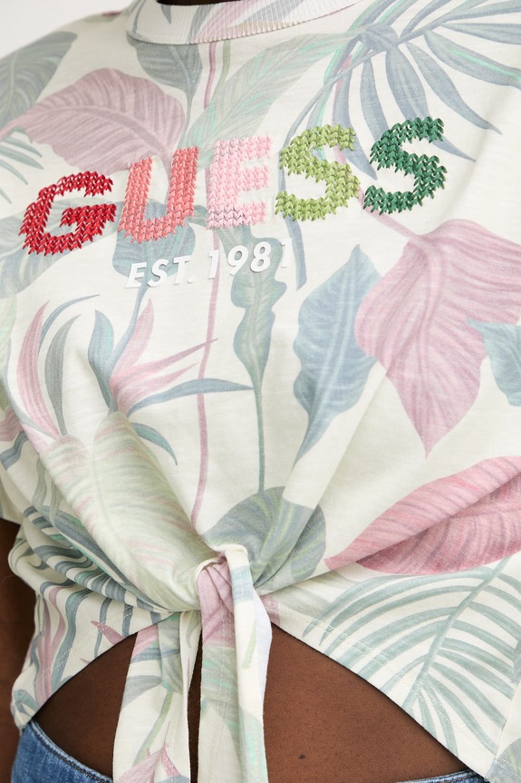 Guess tricou pentru femei, din bumbac W6GI09.K3024 galben