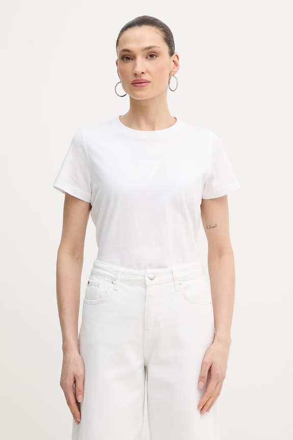 Guess basic tričko dámske bavlnené biela W6GI10.K3025