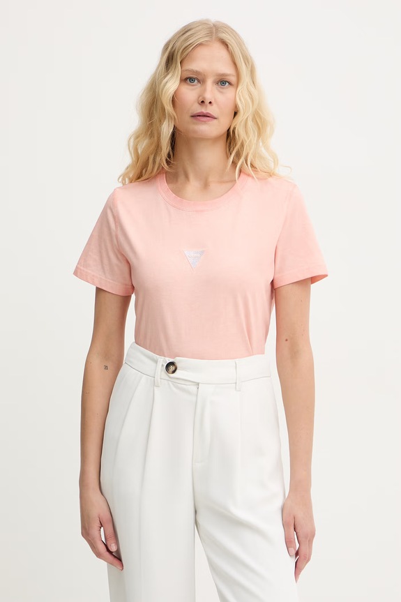 Guess basic tričko dámske bavlnené oranžová W6GI10.K3025