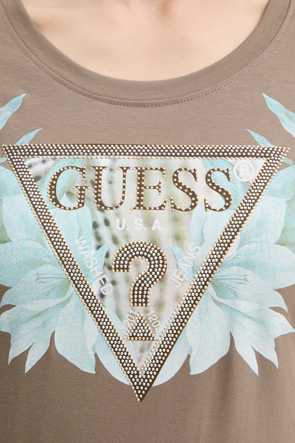 Guess tričko dámske W6GI12.K3027 hnedá