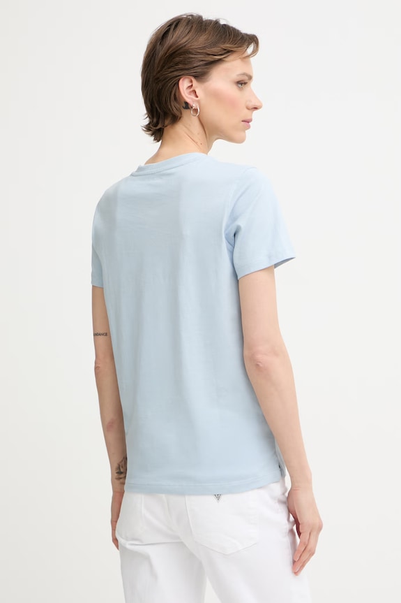 Oblečenie Guess tričko dámske bavlnené W6GI15.K3035 modrá