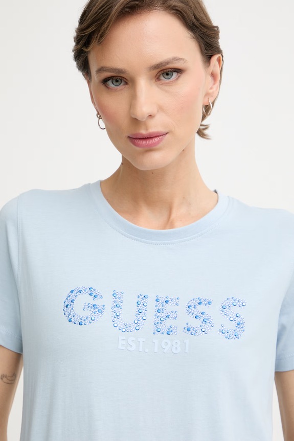 Guess tričko dámske bavlnené modrá W6GI15.K3035
