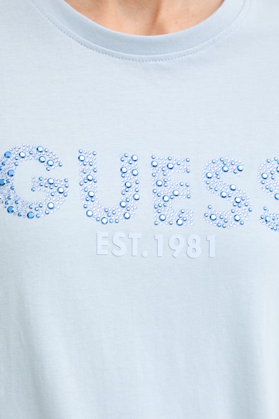 Guess tričko dámske bavlnené W6GI15.K3035 modrá