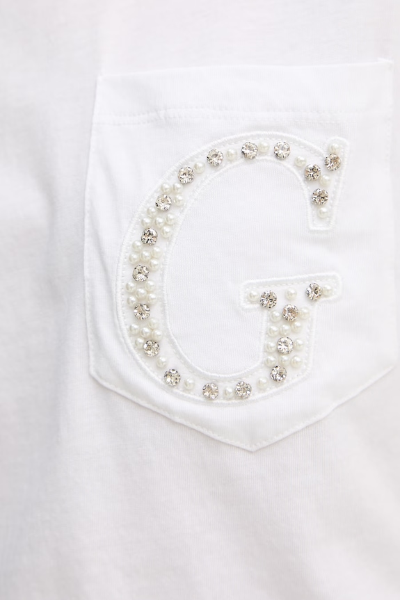 Guess tričko dámske bavlnené W6GI17.K3037 biela