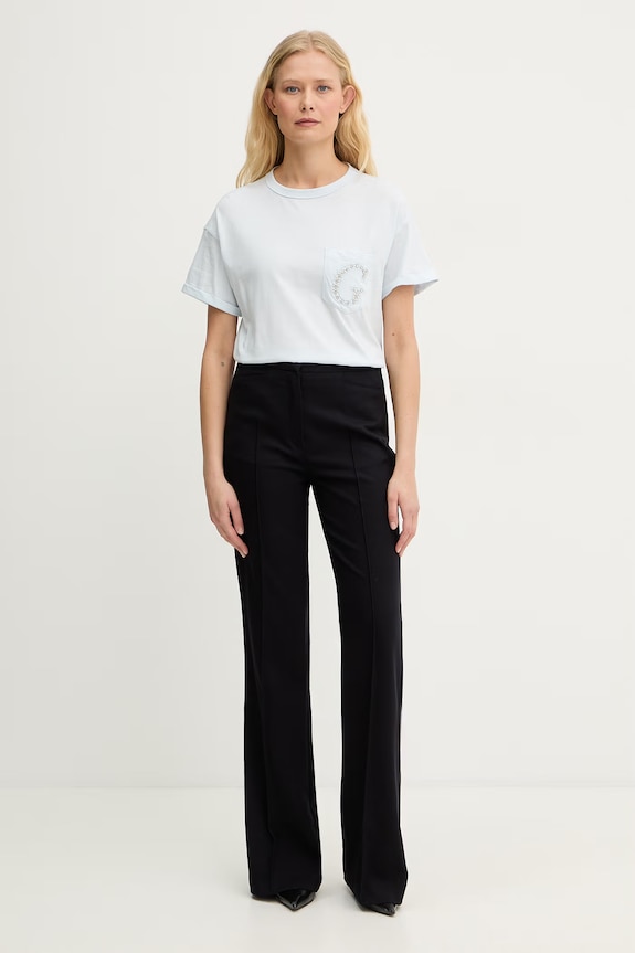 Guess t-shirt damski bawełniany W6GI17.K3037 niebieski SS26