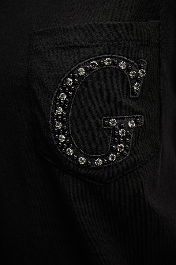 Guess t-shirt damski bawełniany W6GI17.K3037 czarny
