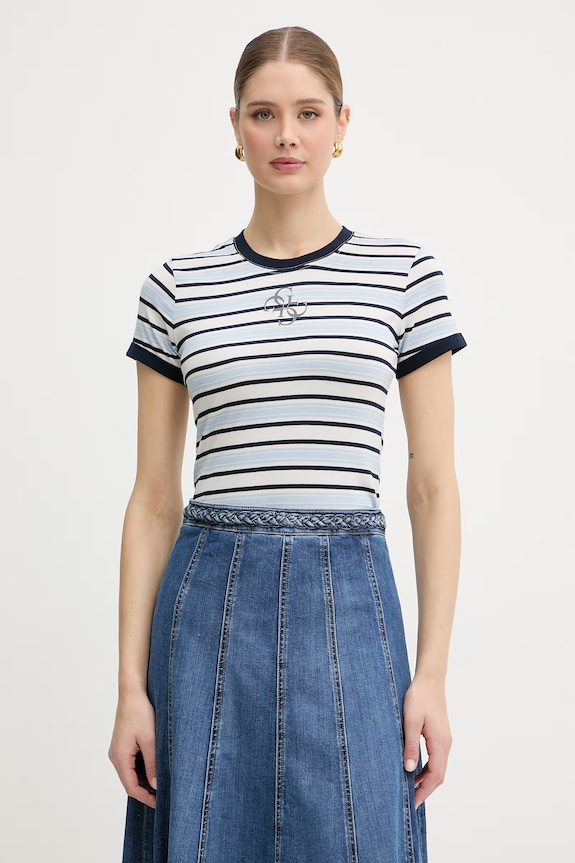 Guess basic póló női modállal kék W6GI18.K3040