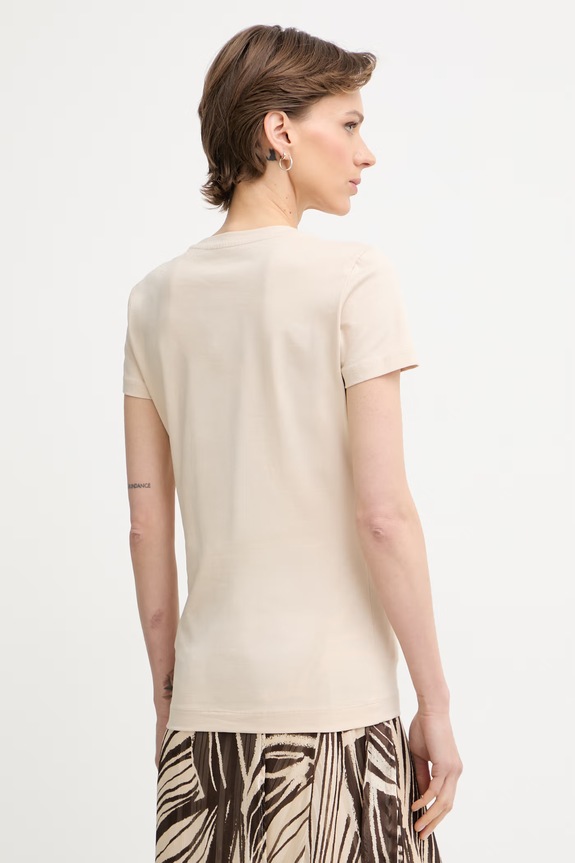 Îmbrăcăminte Guess tricou pentru femei, din bumbac cu elastan W6GI19.K3042 bej