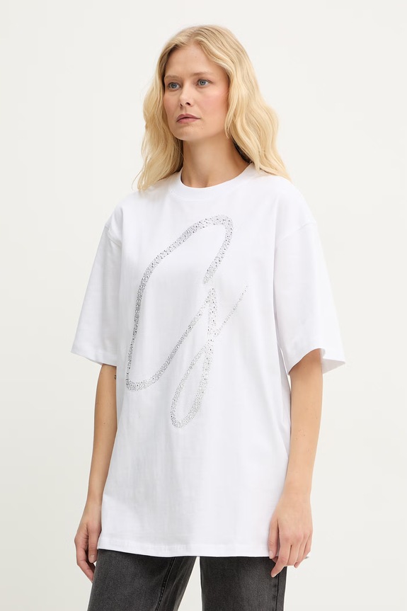 Guess t-shirt damski bawełniany biały W6GI39.K3478