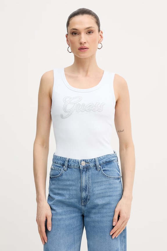 Guess dámsky top biela W6GP22.K2954