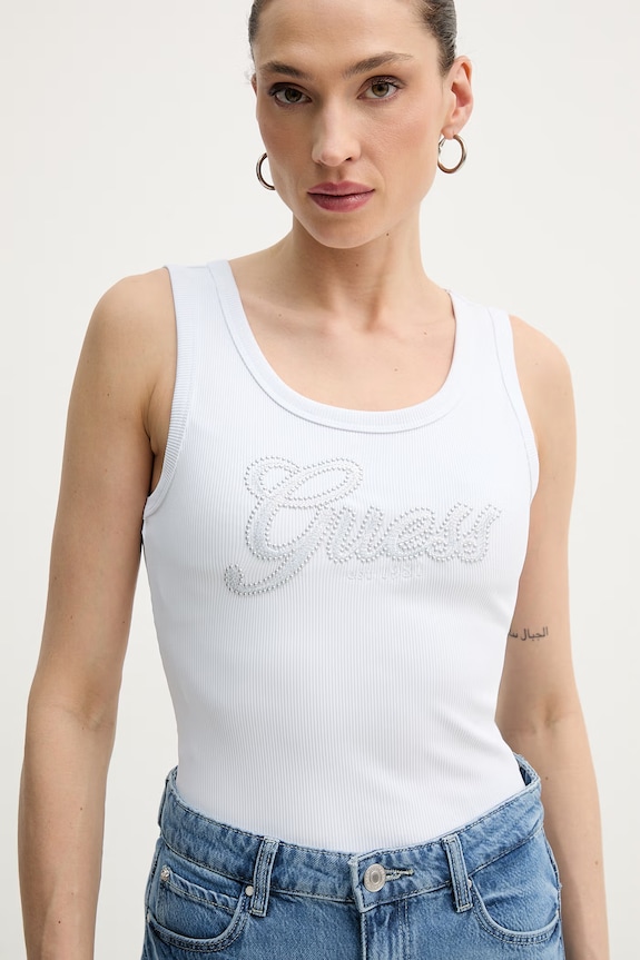 Guess dámsky top biela W6GP22.K2954