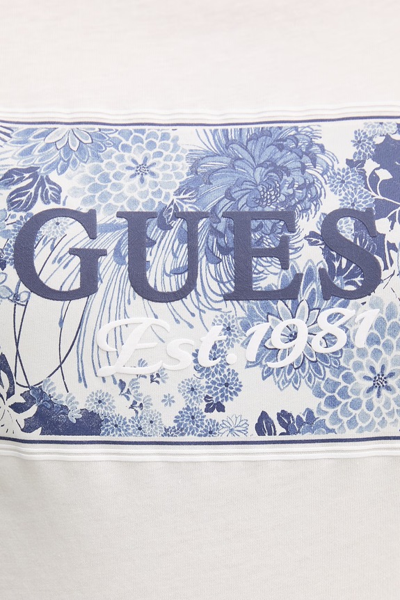 Guess t-shirt damski bawełniany W6GP02.K2753 beżowy
